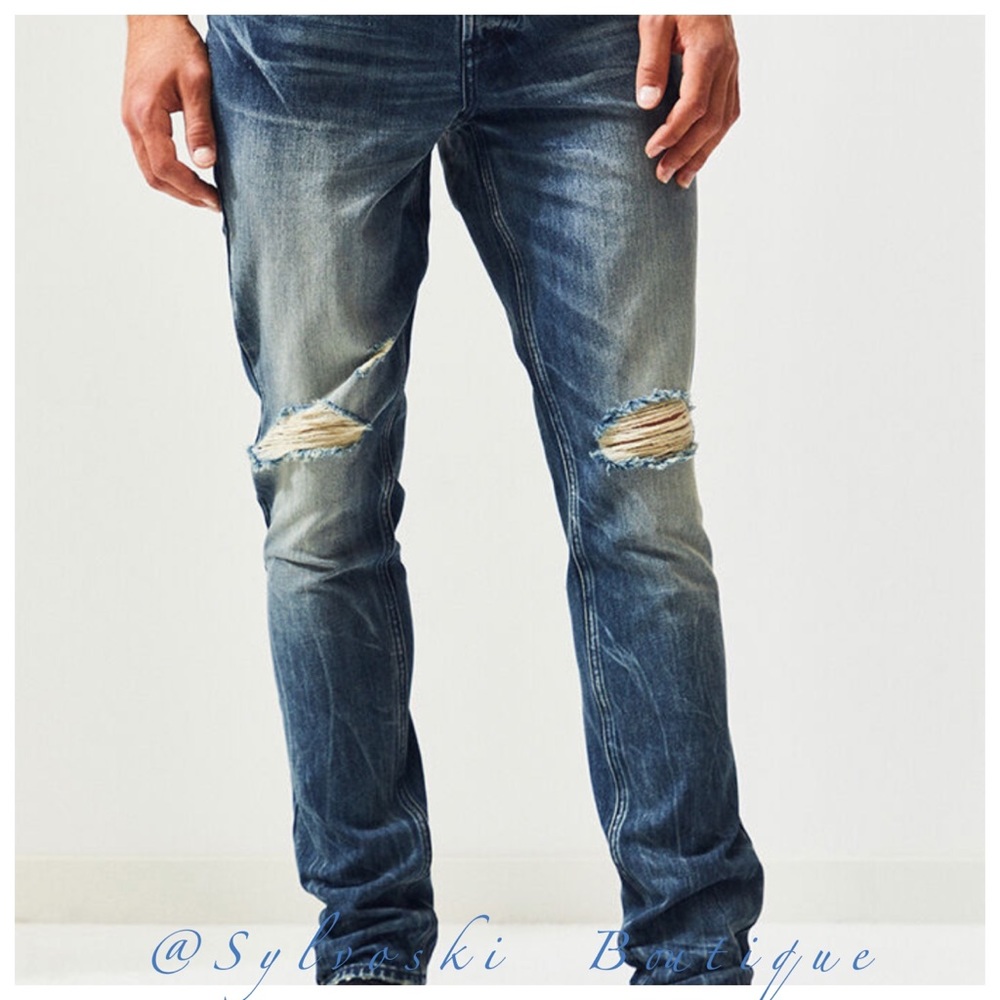 🔥PacSun Medium Indigo Stacked Skinny Jeans - Picture 4 of 10